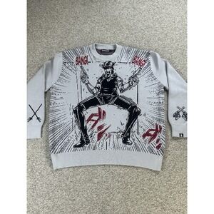 Shihiko Japanese Anime Bang Bang Crew Neck Sweater Size Large Hip Hop Streetwear
